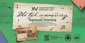 Grafika promocyjna koncertu. W tle nuty.