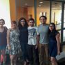  Dr Kizelbach poses for a photo with Dr Eric Rundquist's students after finishing her class in 2018