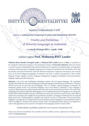 Vitality and Extinction of Minority Language in Indonesia