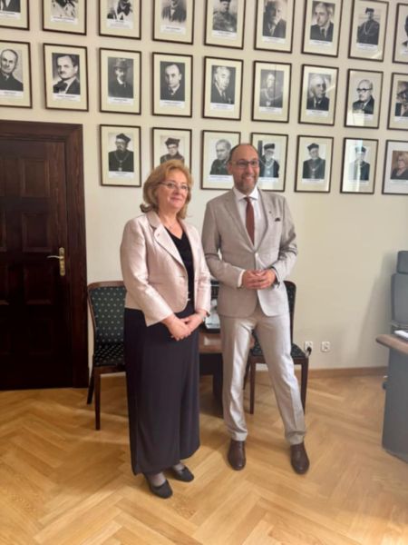 Ambassador of the Republic of Albaania to Poland visit to AMU