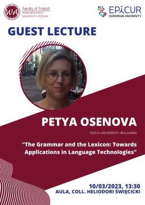 Guest lecture by prof. Petya Osenova 