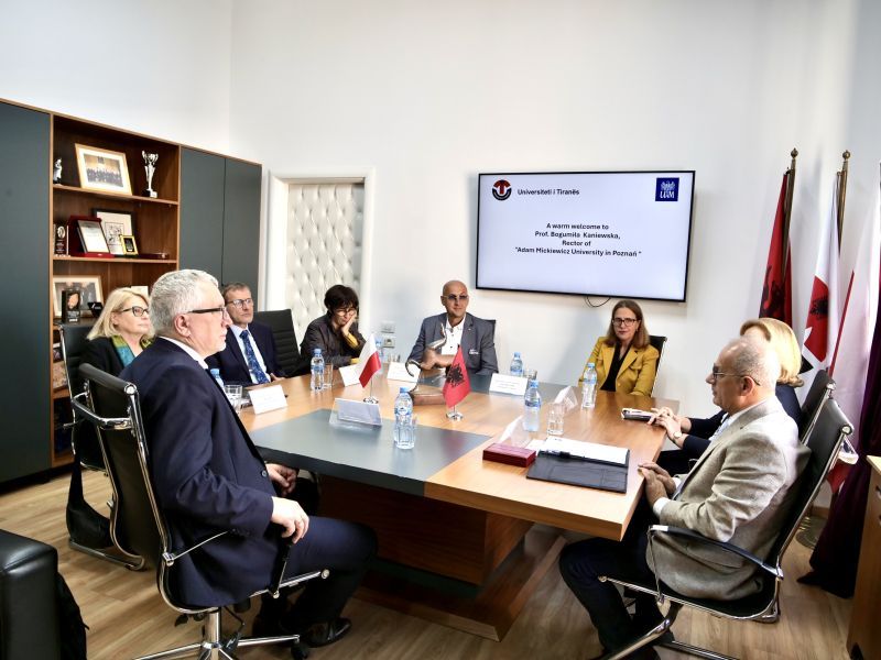 Signing ceremony of cooperation agreement between AMU and Univeristy of Tirana 