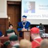 The Presentation Ceremony of AMU Honorary Doctorate to Prof. Johannes Muller. The event took place in the Lubrański Hall in the Collegium Minus Building.