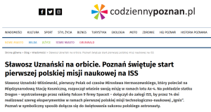 Print Screen z artykułu na portalu Codziennypoznan.pl
