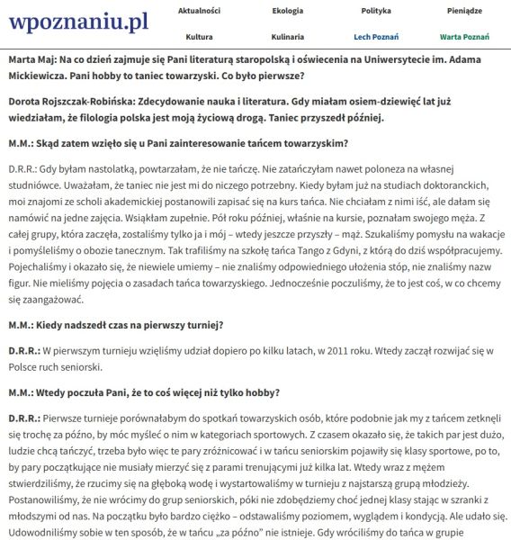 Print screen z artykułu