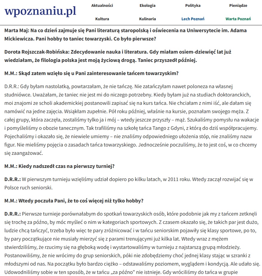 Print screen z artykułu