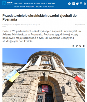 Przedstawiciele ukraińskich uczelni zjechali do Poznania