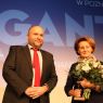 prof. Wronkowska-Jaśkiewicz podczas wręczania nagrody Gigant 2018