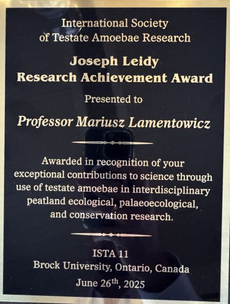 Joseph Leidy Research Achievement Award The caption reads: 