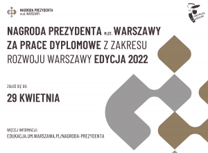 Nagroda Prezydenta m.st. Warszawy za prace magisterskie i rozprawy doktorskie