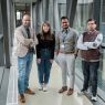 Group photo of scientists working on a cancer nanocapsule project.