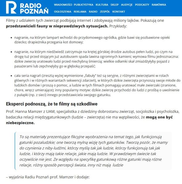 Print screen z artykułu