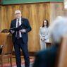 The posthumous award ceremony for the Alumno Bene Merenti medal to General Prof. Elżbieta Zawadzka, held in the AMU Rector's Office