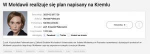 W Mołdawii realizuje się plan napisany na Kremlu - Wywiad polityczny w TOK FM