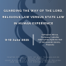 Plakat promocyjny konferencji „Guard the way of the Lord. Religious law versus state law in the human experience”„Guard the way of the Lord. Religious law versus state law in the human experience”