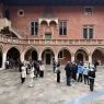  A photo of a group of students in Kraków’s Old Town and at Wawel