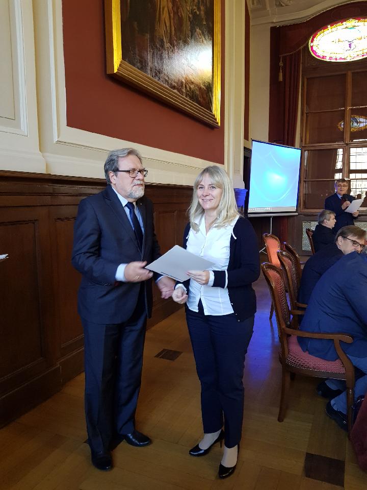 Prof. UAM dr hab. Andrzej Lesicki, Rektor UAM oraz Agnieszka Palacz, Kwestor UAM