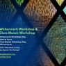 ALT Text: Poster for Wickerwork Workshop & Glass Mosaic Workshop showing a close-up of a colorful, textured stained glass window. Workshop dates: Wickerwork on May 22nd at 3 p.m., Glass Mosaic on May 27th at 3 p.m. Location: AMU Welcome Centre, Św Marcin 78, Poznań. Registration available via online form