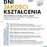Plakat VIII Dni Jakości Kształcenia z ramowym programem.
