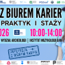 Plakat wydarzenia „Dzień z Biurem Karier. Dzień Praktyk i Staży”