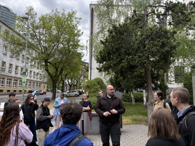 Students and doctoral candidates on a trip to Bratislava as part of the Erasmus+ Blended Intensive Programmes. 