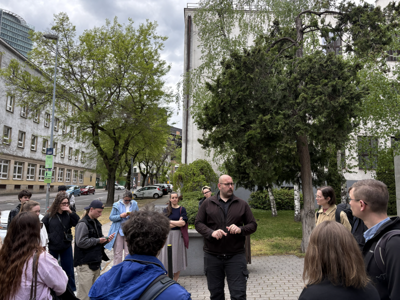 Students and doctoral candidates on a trip to Bratislava as part of the Erasmus+ Blended Intensive Programmes. 