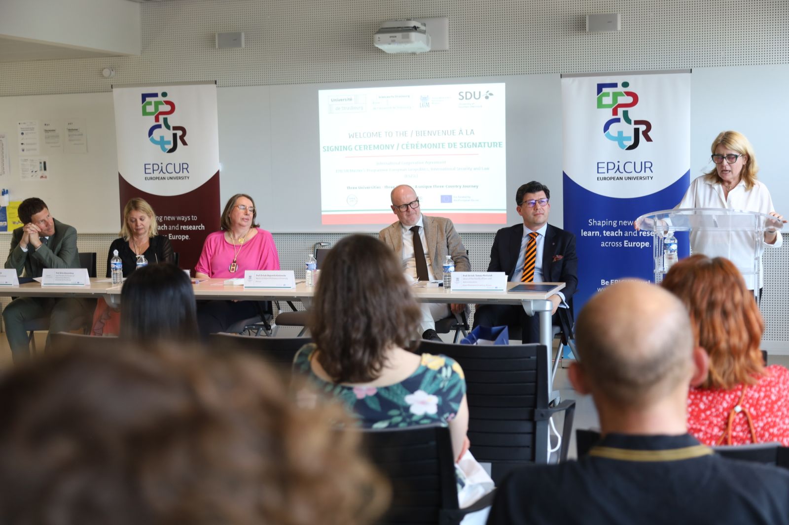 the signing of a mutual agreement on the establishment of the joint EPICUR Master’s programme in European Geopolitics, International Security and Law