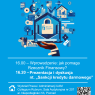 Plakat wydarzenia „Dzień Rzecznika Finansowego”, 16 października 2025 r. Na niebieskim tle grafika przedstawiająca kłódkę z logo Rzecznika Finansowego trzymaną przez rękę oraz symbole finansowe i technologiczne. Program: 16.00 – Wprowadzenie: jak pomaga Rzecznik Finansowy? 16.20 – Prezentacja i dyskusja nt. „Sankcji kredytu darmowego”. Miejsce: Wydział Prawa i Administracji UAM, Collegium Rubrum, Poznań. Na dole logotypy organizatorów i kod QR.