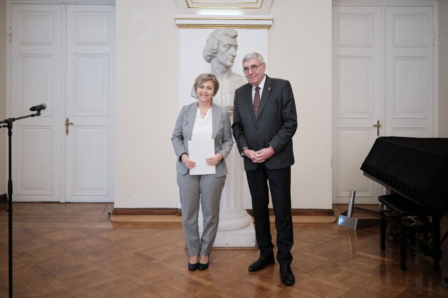 Grzegorz Ganowicz z laureatką