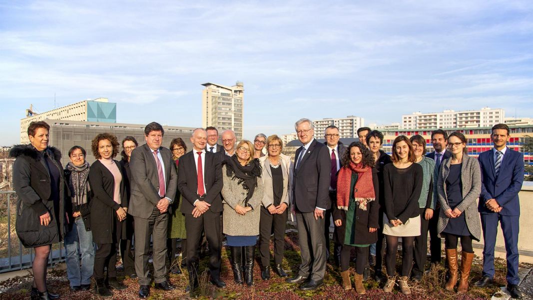 Przedstawiciele ośmiu uniwersytetów federacji EPICUR podczas spotkania grupy roboczej w Strasbourgu w styczniu 2019 r.