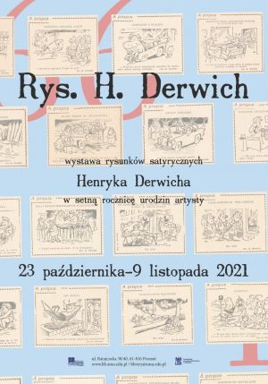 Wystawa rysunków satyrycznych Henryka Derwicha w Bibliotece Uniwersyteckiej