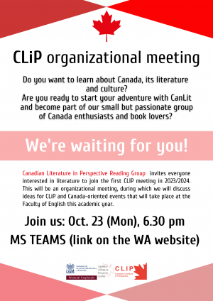 CLiP organizational meeting, Oct. 23, 6.30 PM, MS Teams