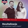 Grafika promująca podcast „Tu dzieje się nauka” Uniwersytetu im. Adama Mickiewicza w Poznaniu. Na tle kolorowego gradientu widoczne są dwie osoby – mężczyzna i kobieta. Na dole napis: „Marta Szala | WAiK UAM. Rewitalizacja. Jak odnawiać nasze miasta?”. W prawym dolnym rogu: „UAM Poznań”. W lewym górnym rogu logo podcastu.