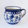 Bolesław mugs featuring a blue grapevine 