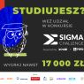 Grafika promująca konkurs Sigma Challenge dla studentów z hasłem „Wygraj nawet 17 000 zł”.
