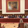 Uczestnicy uroczystego zakończenia Olimpiady w Sali Lubrańskiego