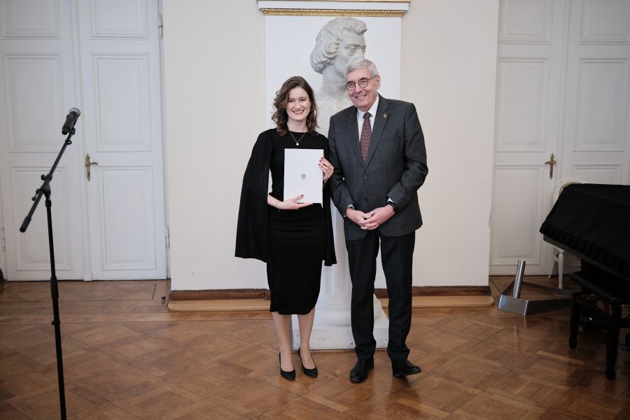 Grzegorz Ganowicz z laureatką