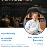 Poster promoting the open lecture “Adventures with Portable MRI: Investigating Cultural Heritage” by Prof. Bernhard Bluemich, featuring illustrations of ancient artifacts and a portable MRI device, with event details and university logos