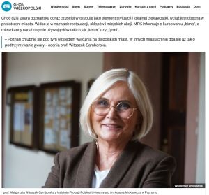 Prof. Małgorzata Witaszek-Samborska w Głosie Wielkopolskim