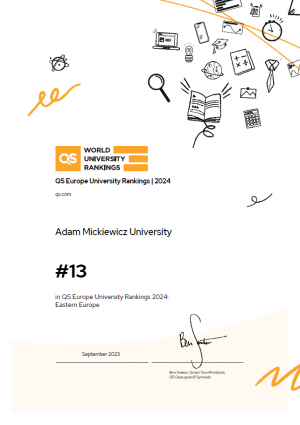 UAM w nowym rankingu - Europe University Rankings 2024 