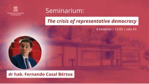 The seminar on The crisis of representative democracy.