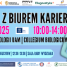 Plakat wydarzenia „Dzień z Biurem Karier” – 21.10.2025, godz. 10:00–14:00, Wydział Biologii UAM