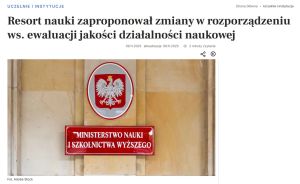 PAP informuje o zmianach w rozporządzeniu ws. ewaluacji jakości działalności naukowej