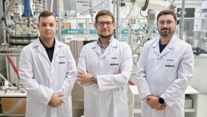 Team-Tech project team in their laboratory