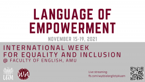 Language of Empowerment: International Week for Equality and Inclusion @Faculty of English AMU