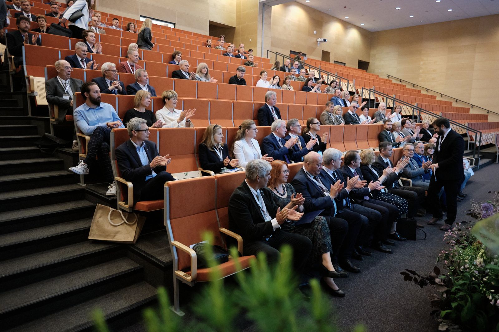 Uczestnicy konferencji podczas wydarzenie na Uniwersytecie Przyrodniczym.