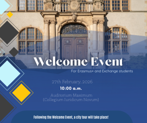 Welcome Event for Erasmus+ and exchange students - summer semester 2026