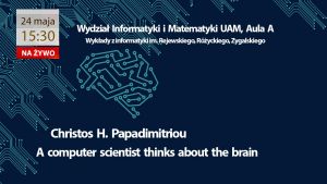 Wykład Christosa Papadimitriou - transmisja online - infografika