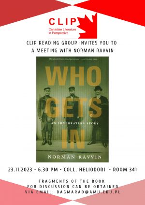 CLiP Reading Group: Meeting with Canadian writer Norman Ravvin
