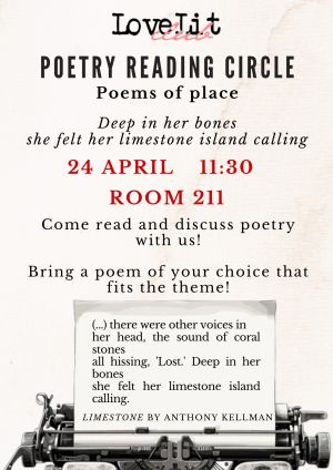 Love Lit Poetic reading circle meeting: Poems of place